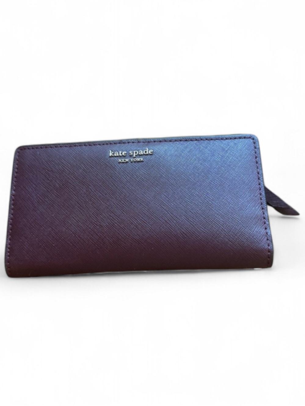 kate spade Zip-Around Saffiano Wallet in Burgundy